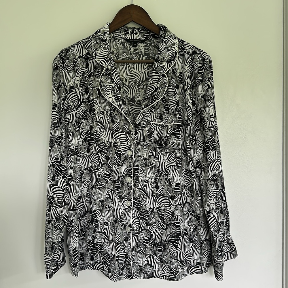 Banana Republic satin zebra print pajamas Womenβs Size M